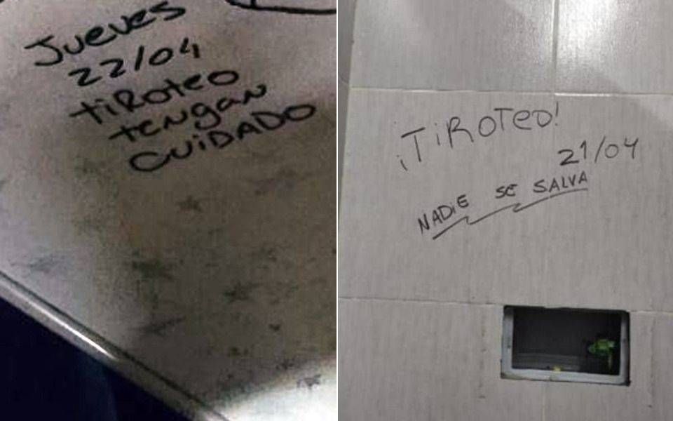 PINTADAS Y AMENAZAS EN LAS ESCUELAS NO ES UNA BROMA, ES UN DELITO.-
